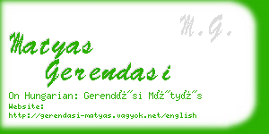 matyas gerendasi business card